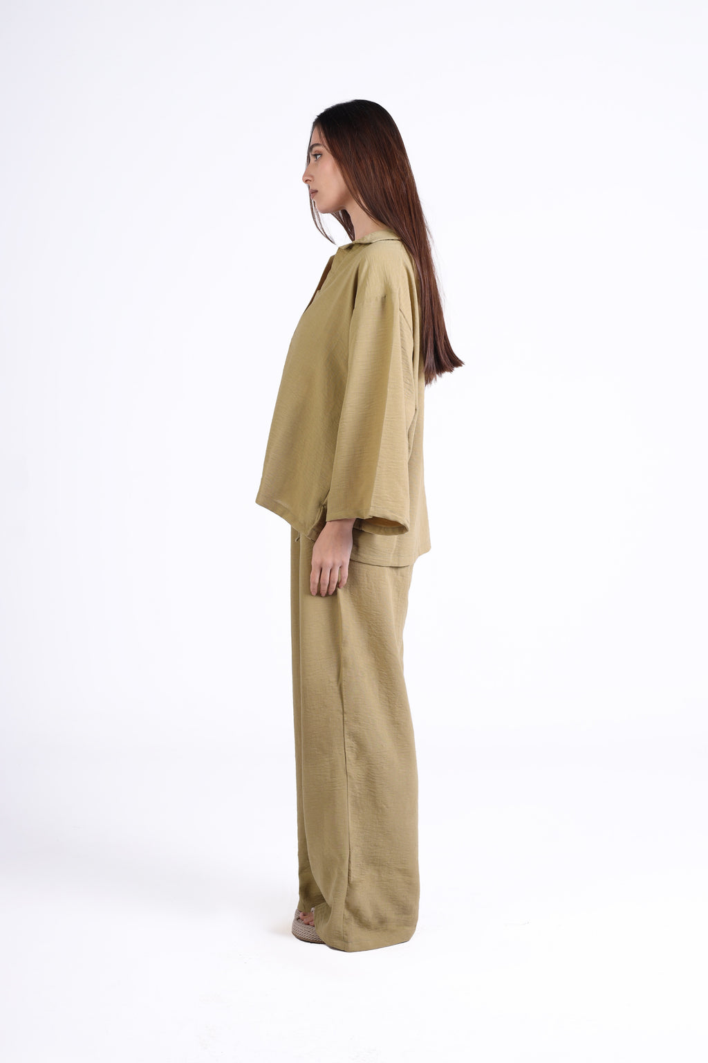 Refined Linen V-Neck Blouse