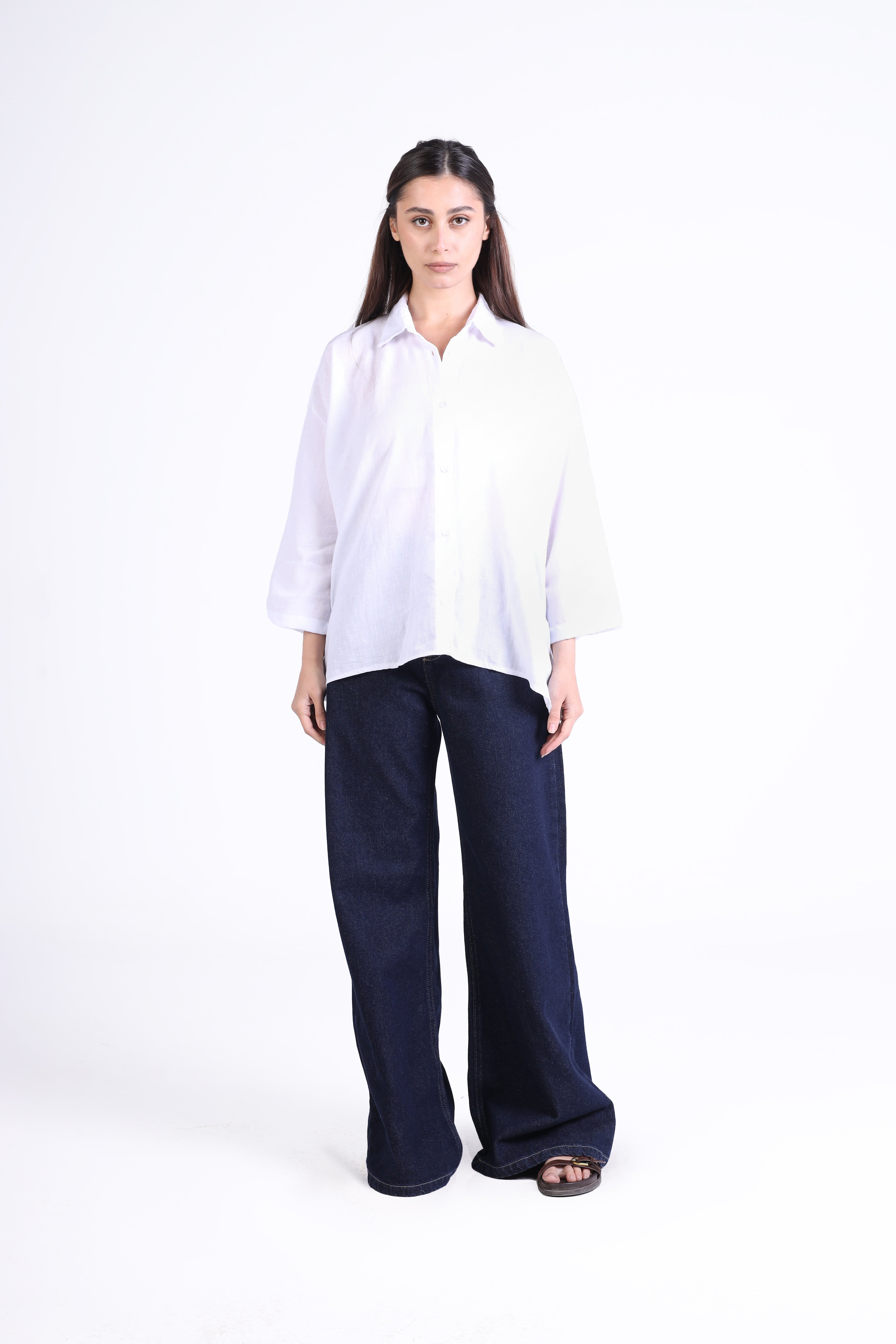 WHITE LINEN SHIRT