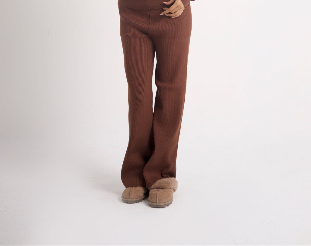 POLO COLLAR RIB KNIT TOP