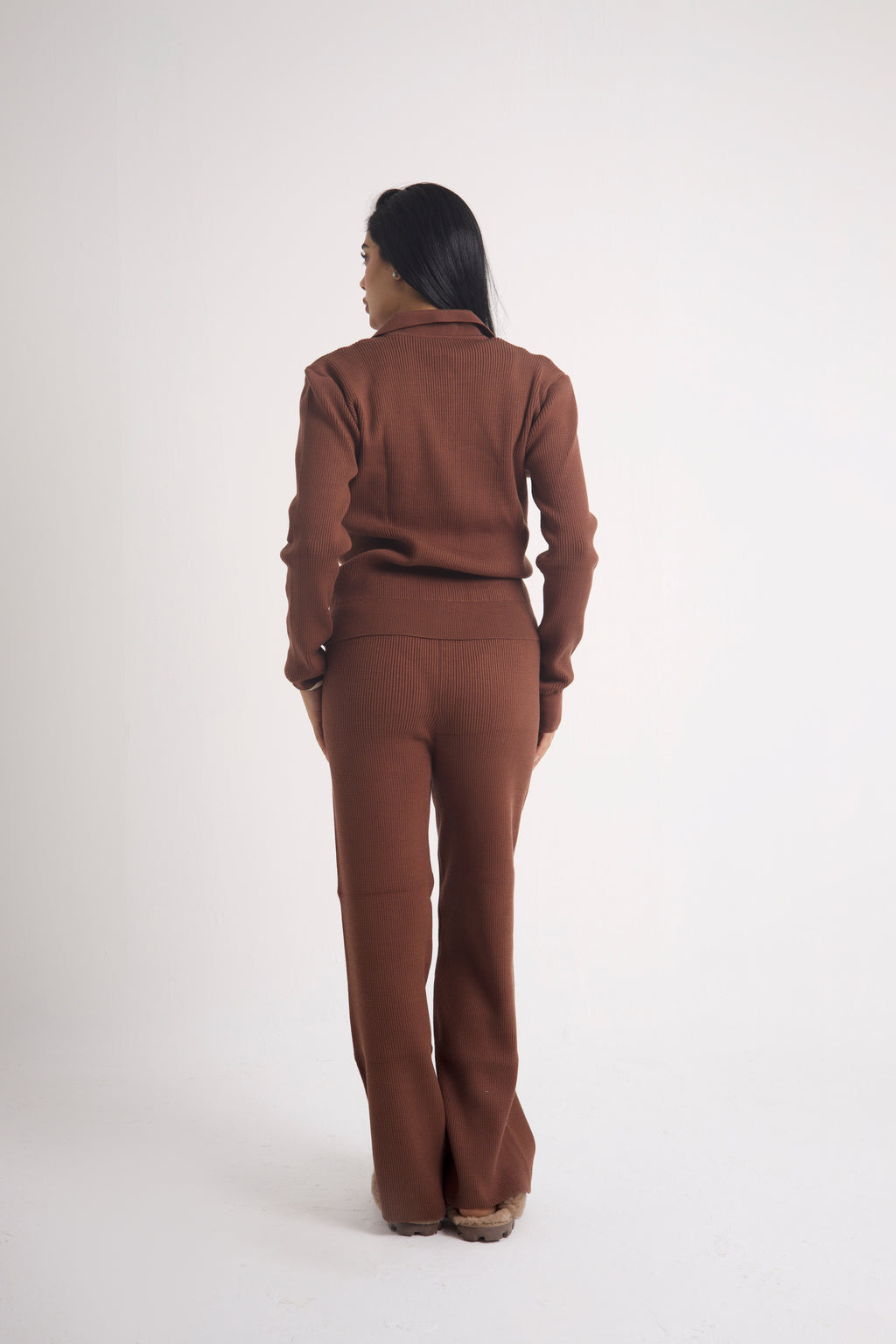 RIB KNIT TROUSERS