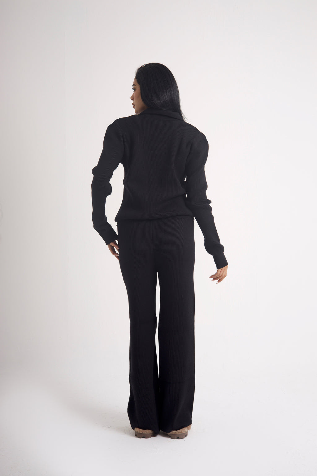 RIB KNIT TROUSERS