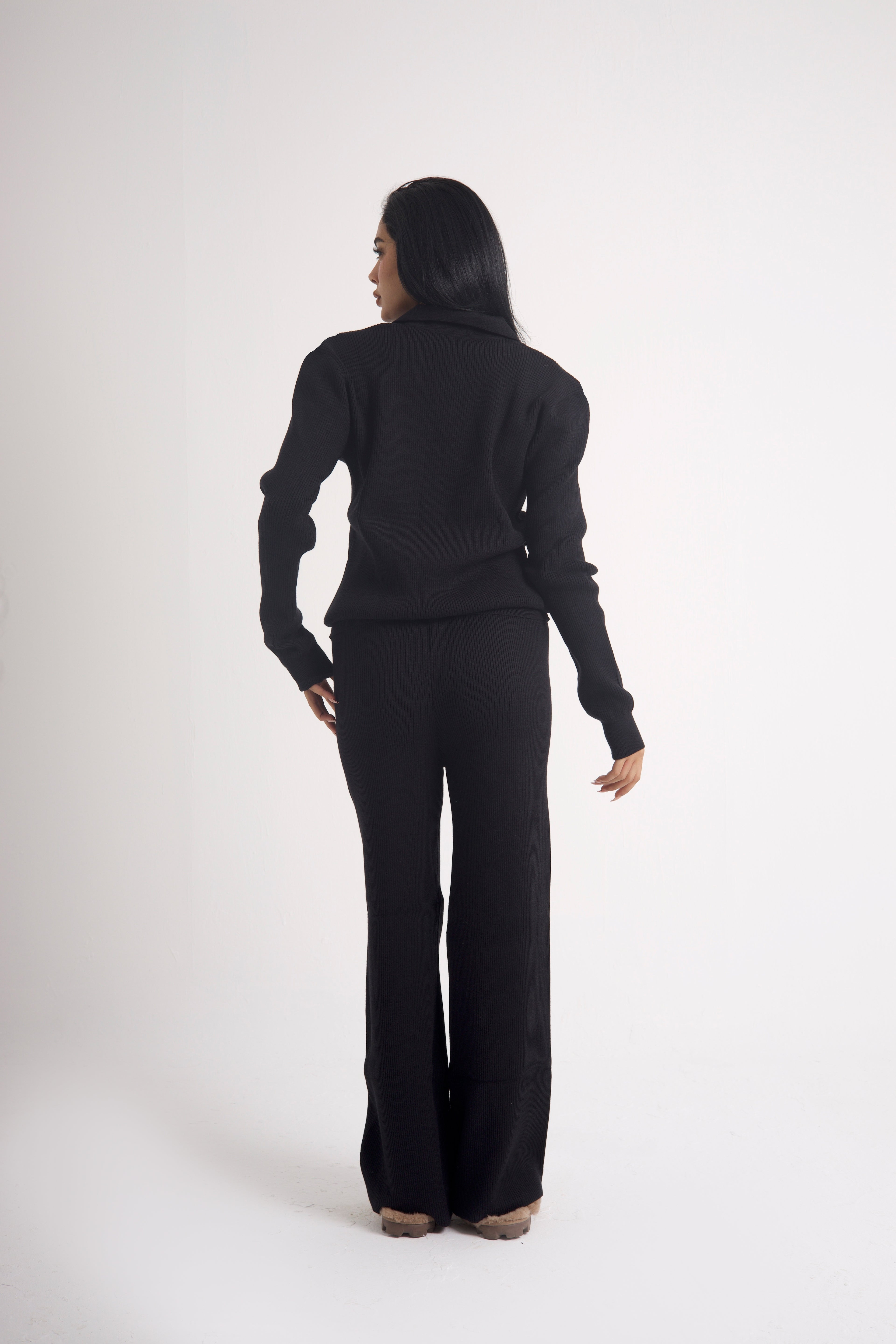 RIB KNIT TROUSERS