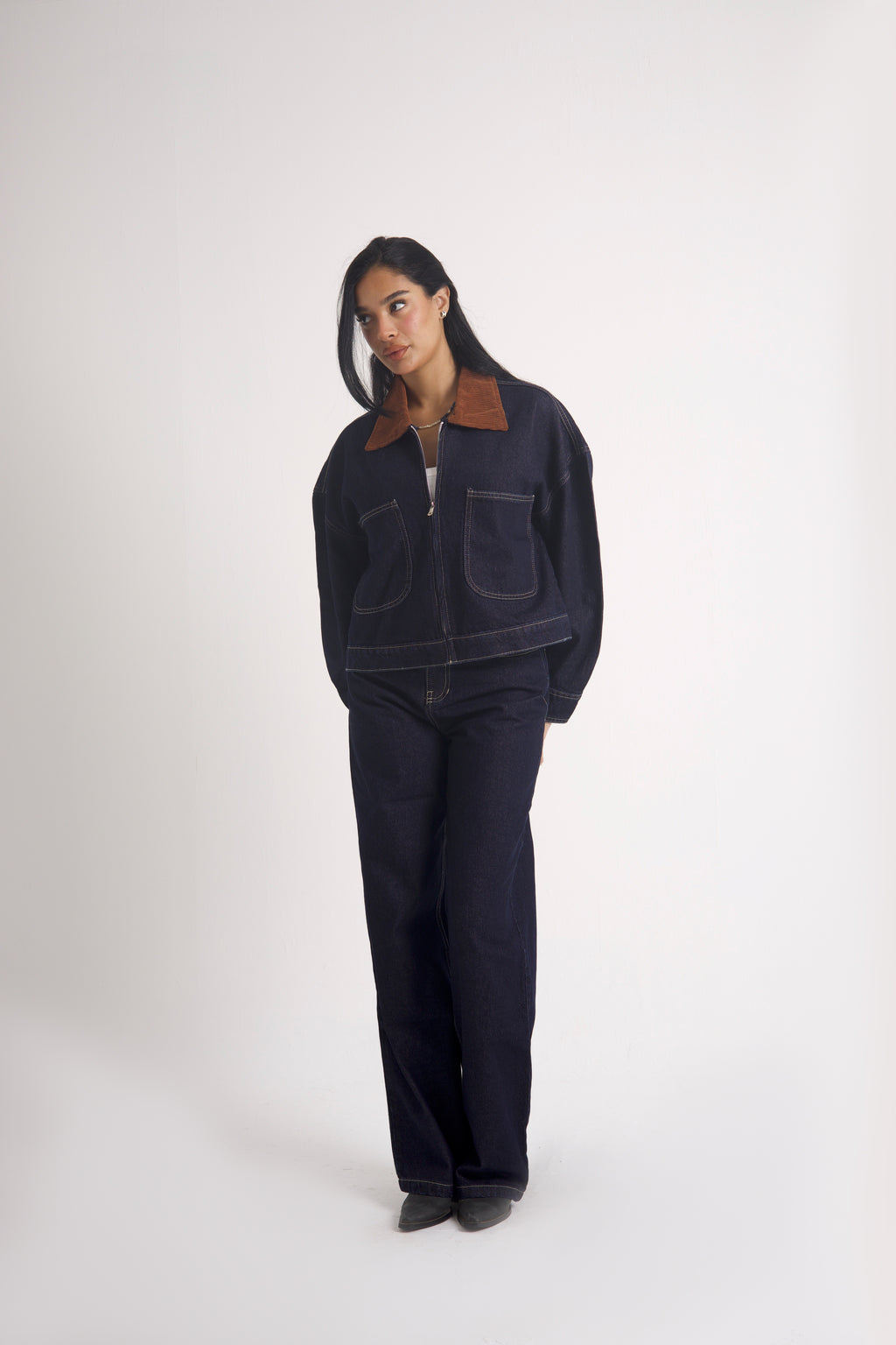 CONTRAST DENIM JACKET