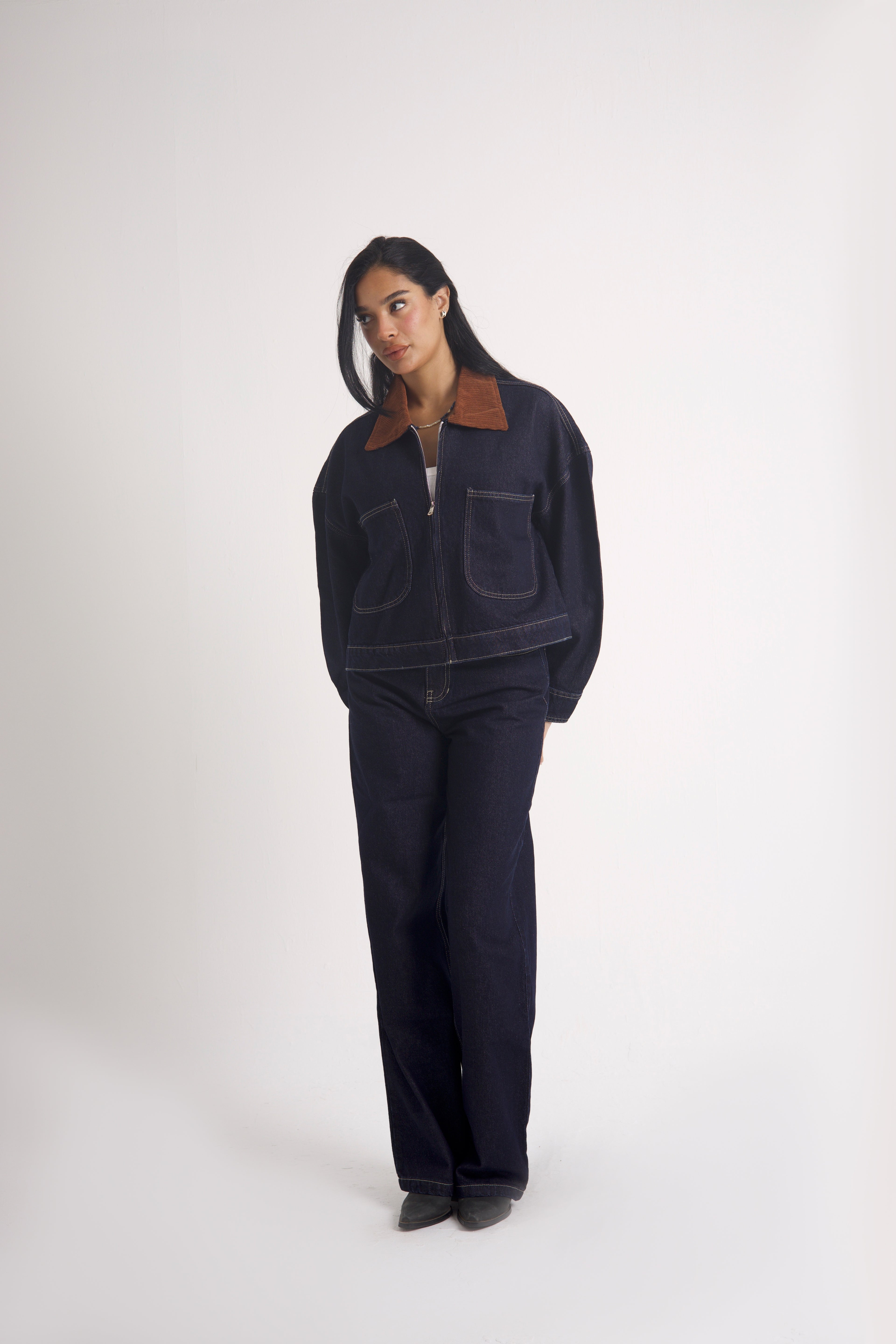 CONTRAST DENIM JACKET