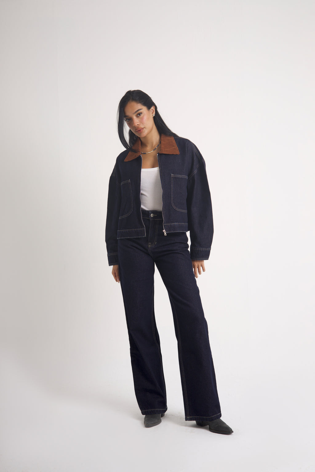 CONTRAST DENIM JACKET