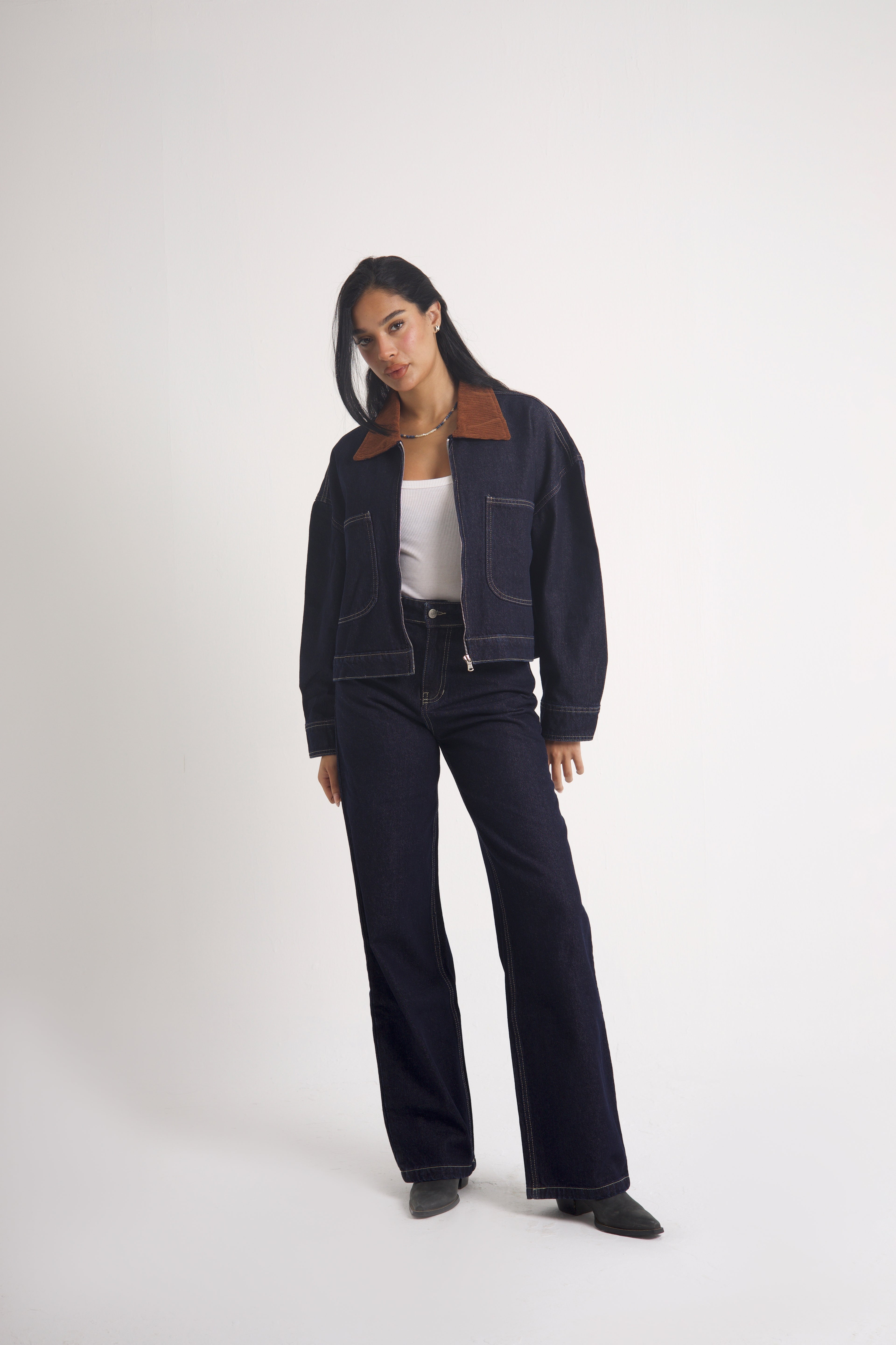 CONTRAST DENIM JACKET