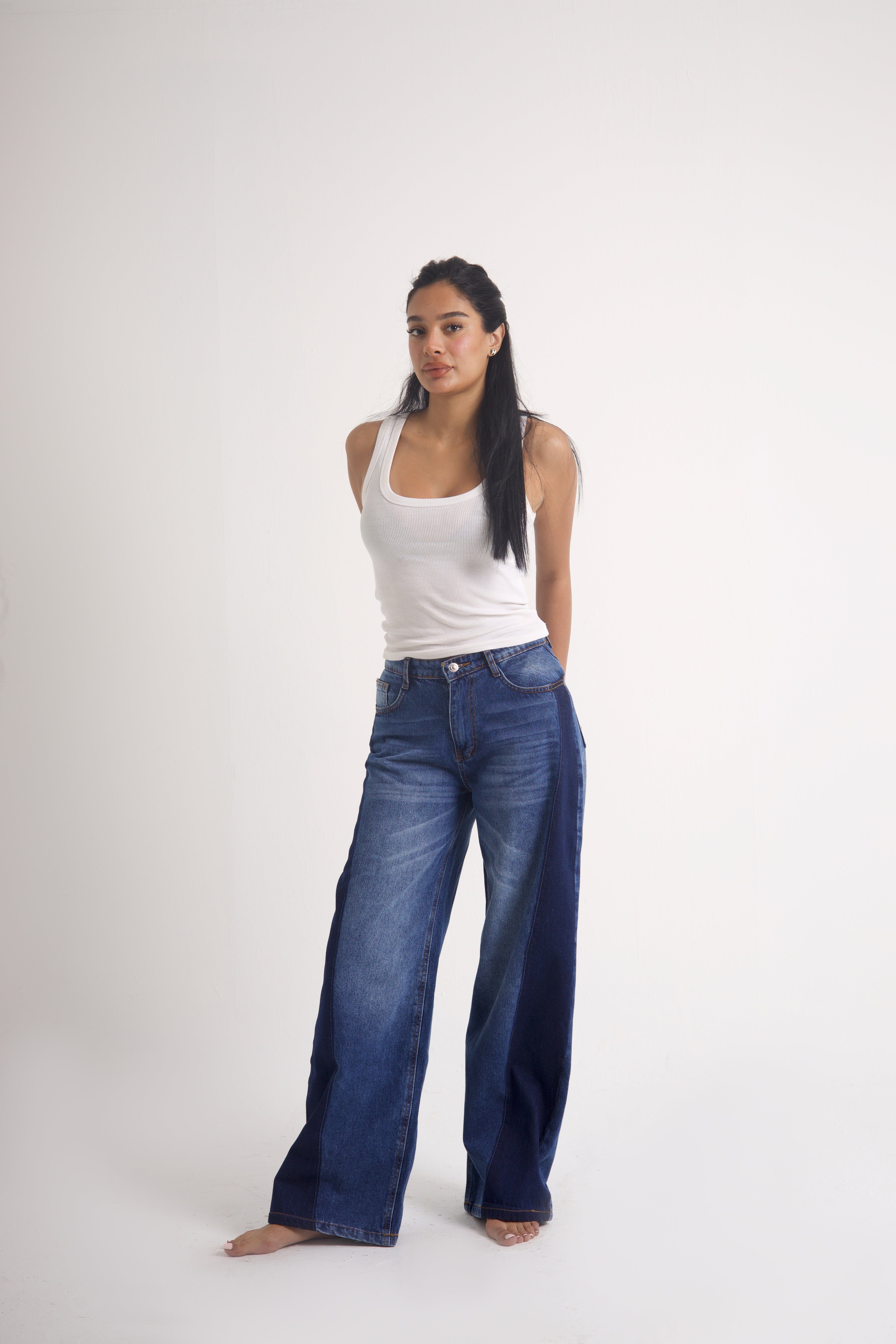 HIGH WAIST - PATCHWORK JEANS