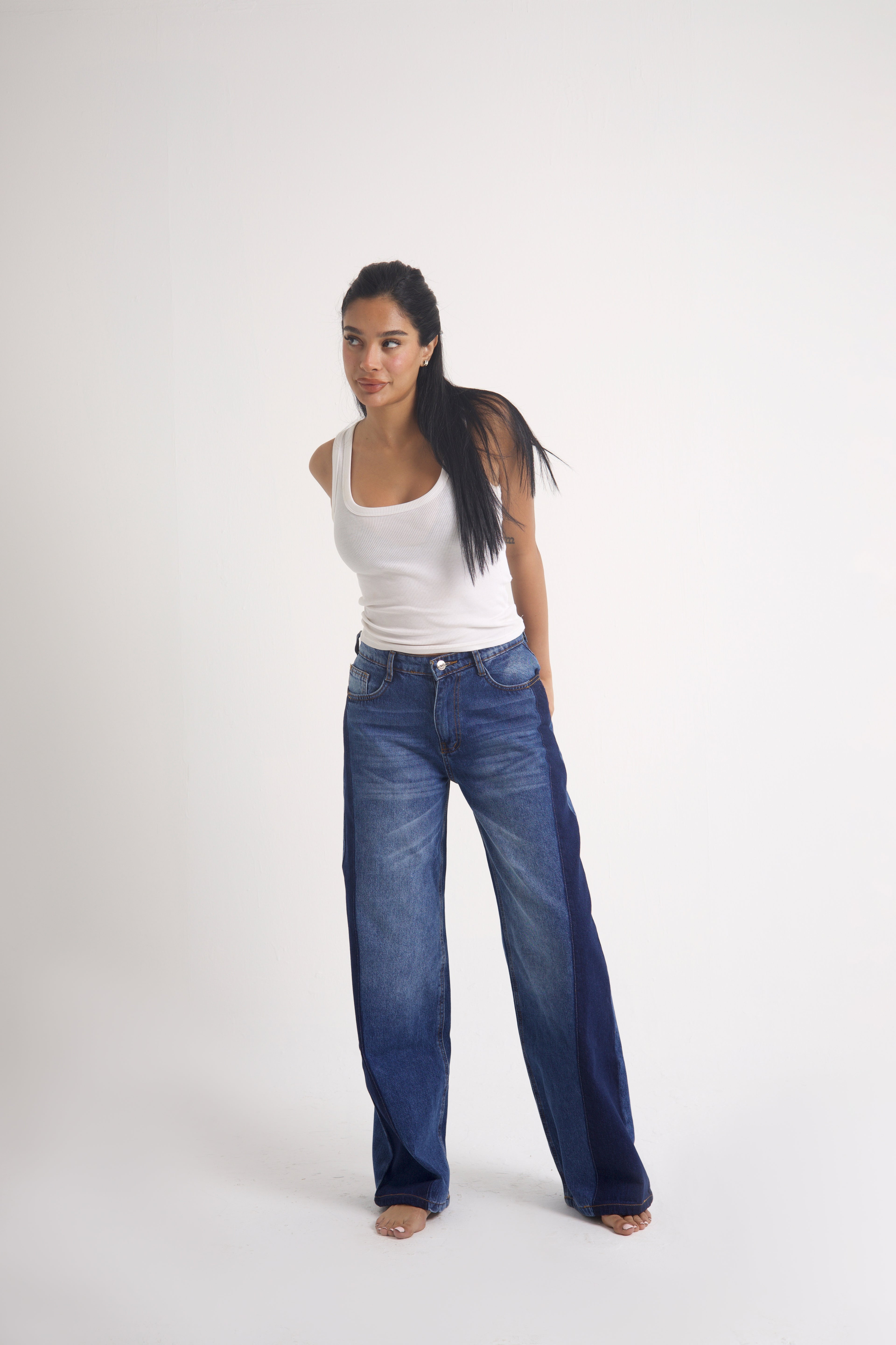 HIGH WAIST - PATCHWORK JEANS