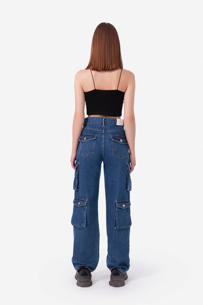 Jeans Multiple Pockets Cargo