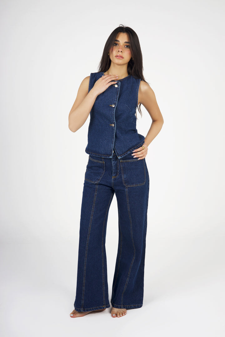 DENIM VEST SET