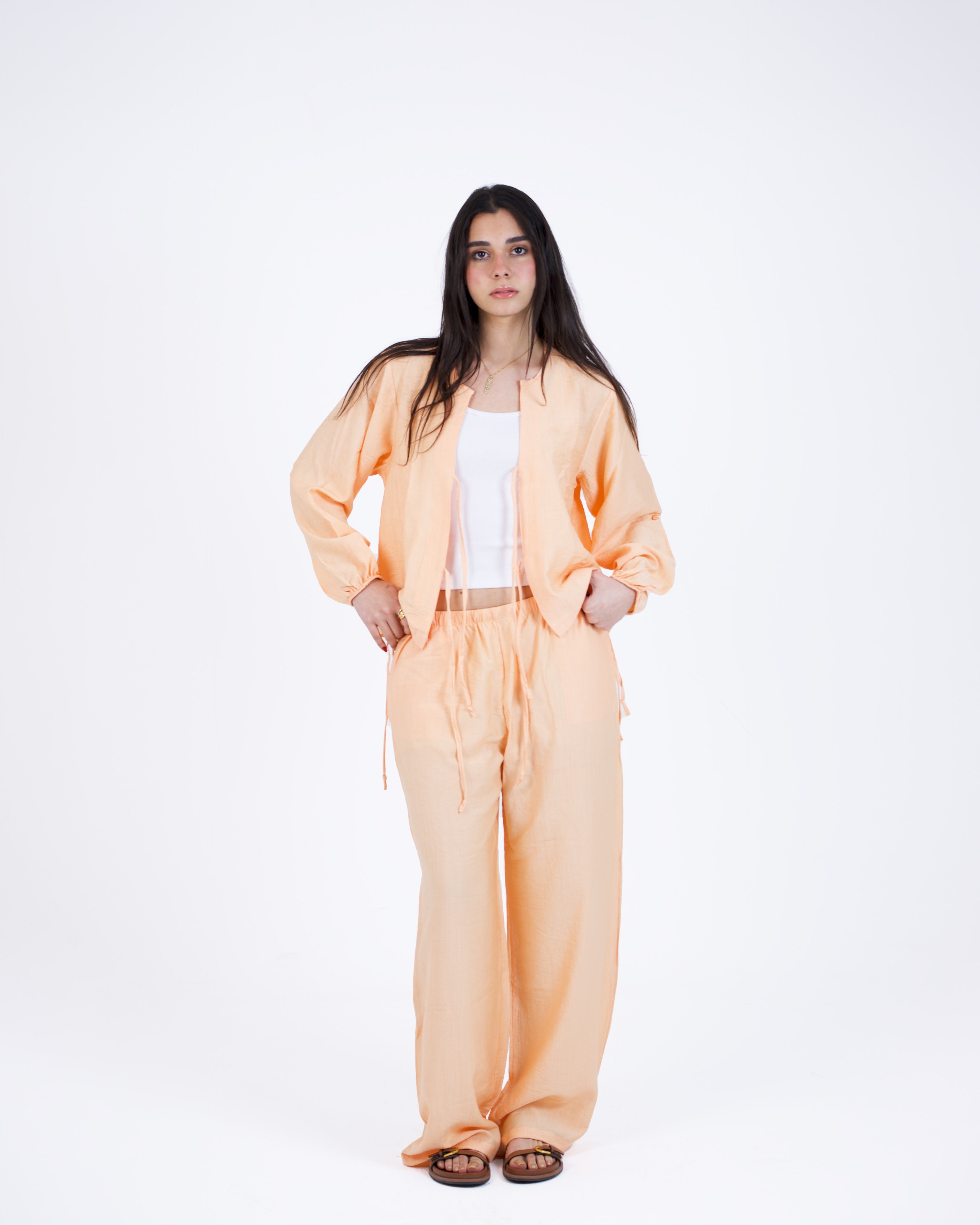 Soft Linen Tie-Front Shirt