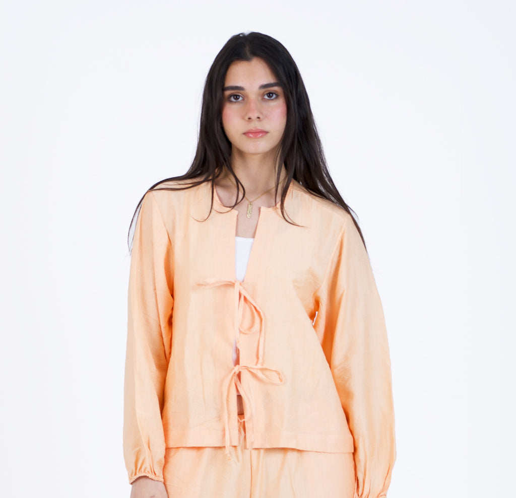 Soft Linen Tie-Front Shirt
