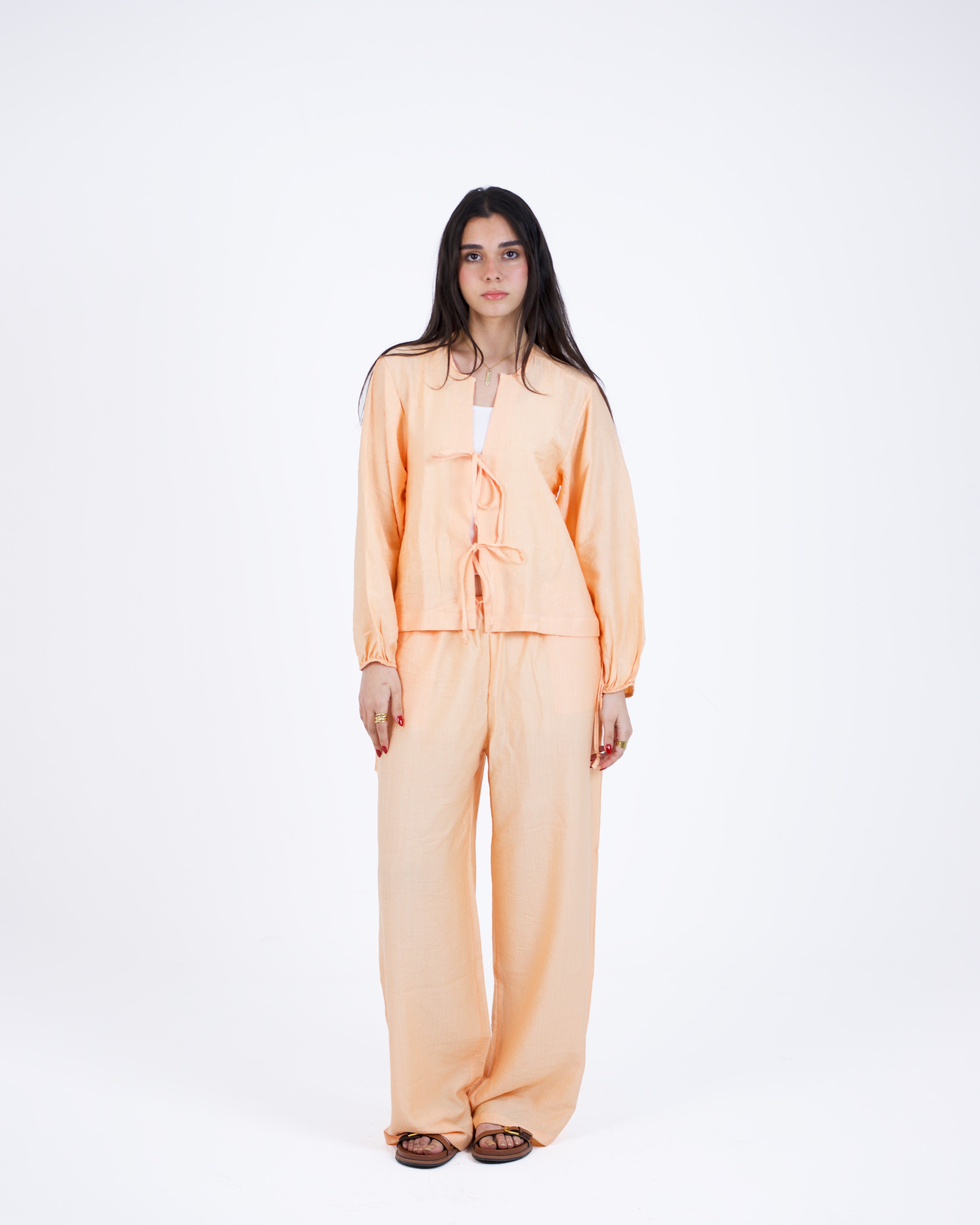 Soft Linen Tie-Front Shirt