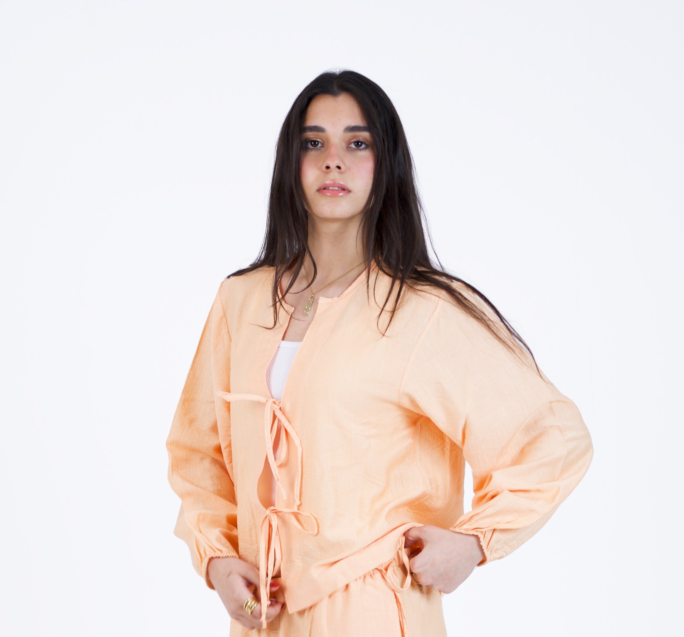 Soft Linen Tie-Front Shirt
