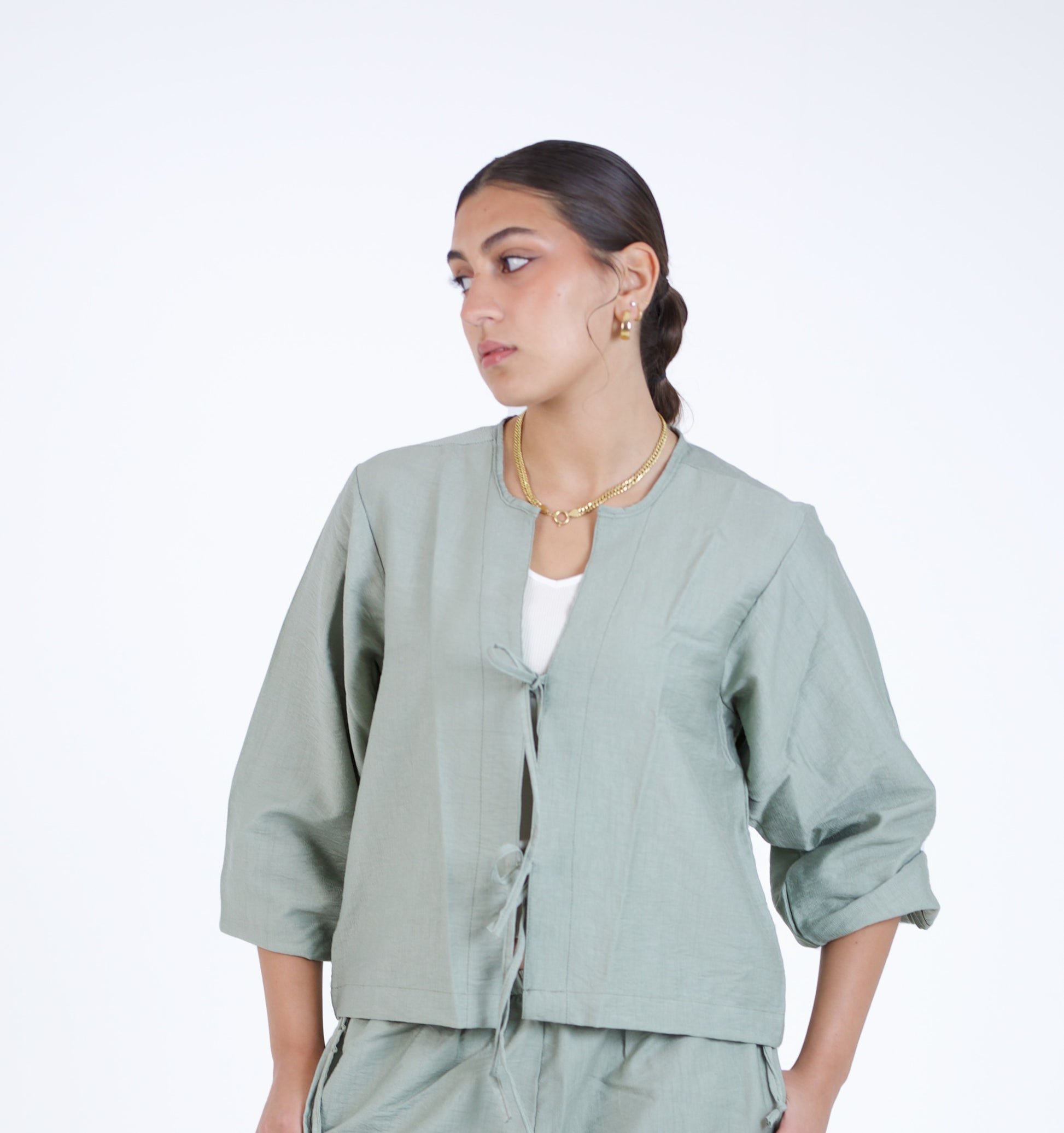 Soft Linen Tie-Front Shirt