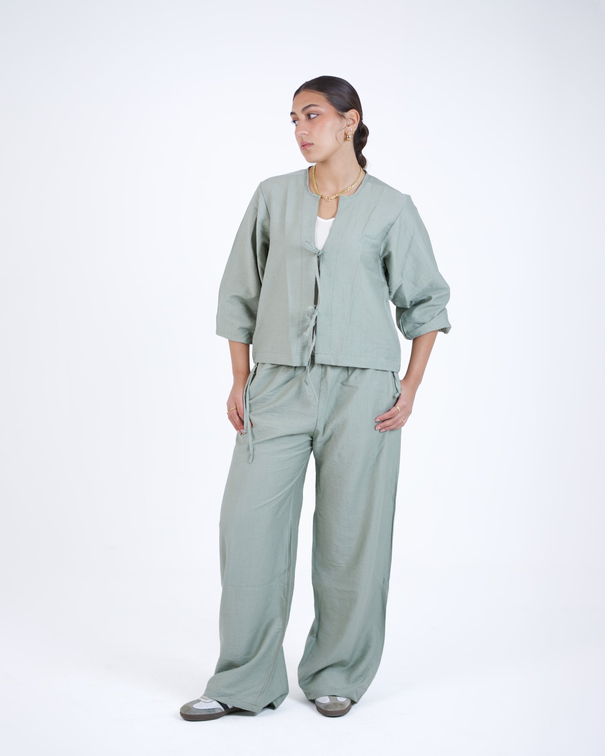 Soft Linen Tie-Front Shirt