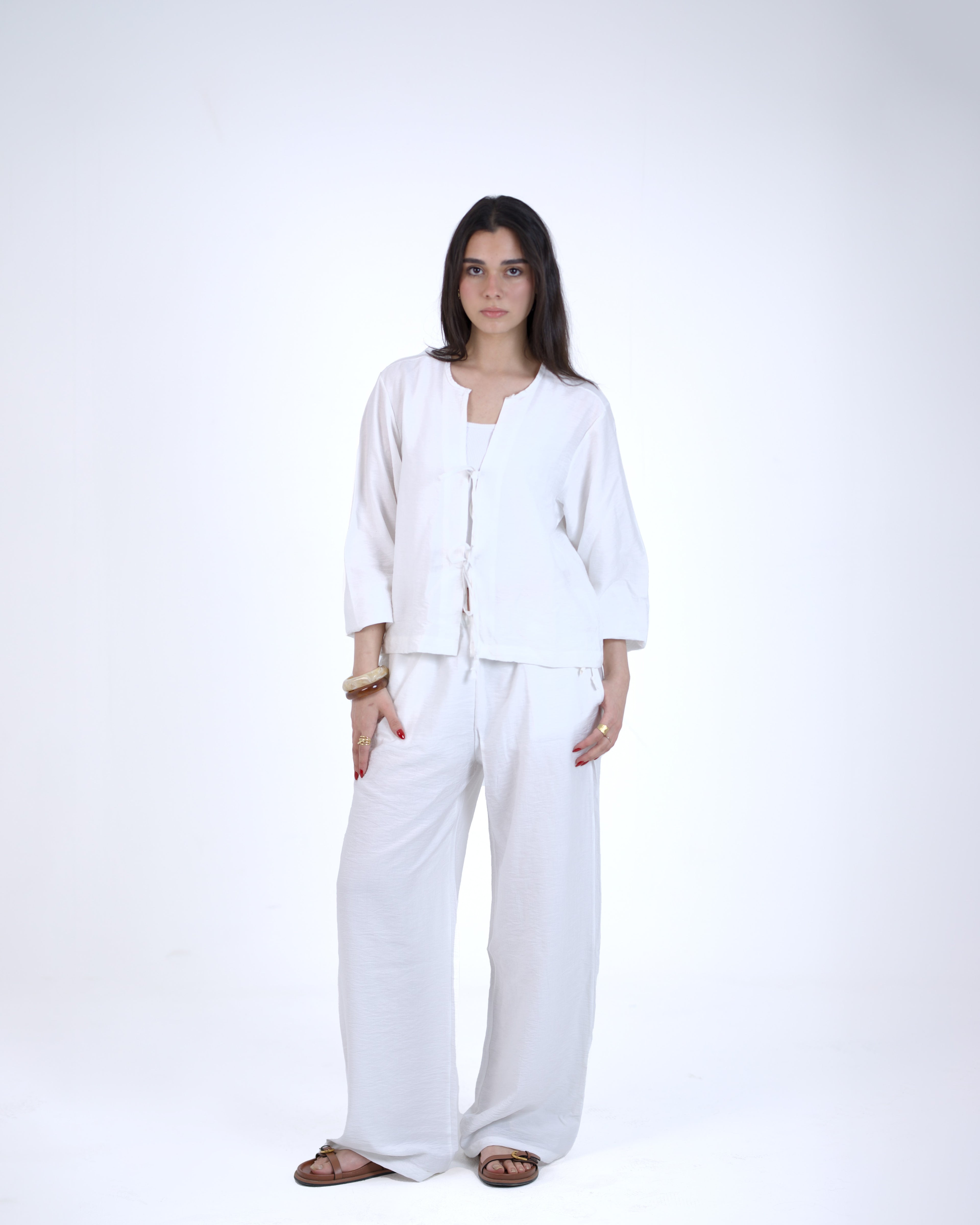 Soft Linen Tie-Front Shirt