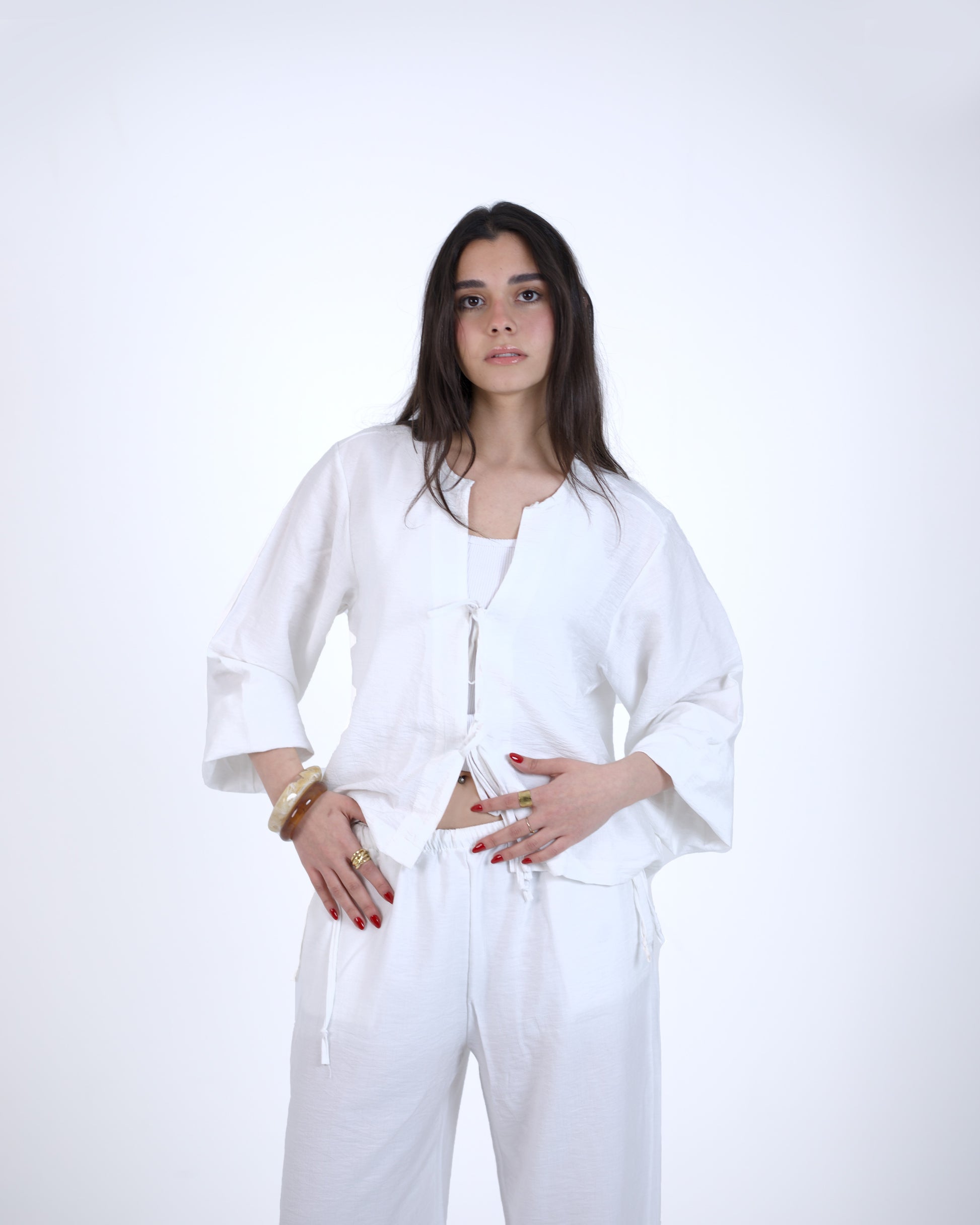 Soft Linen Tie-Front Shirt