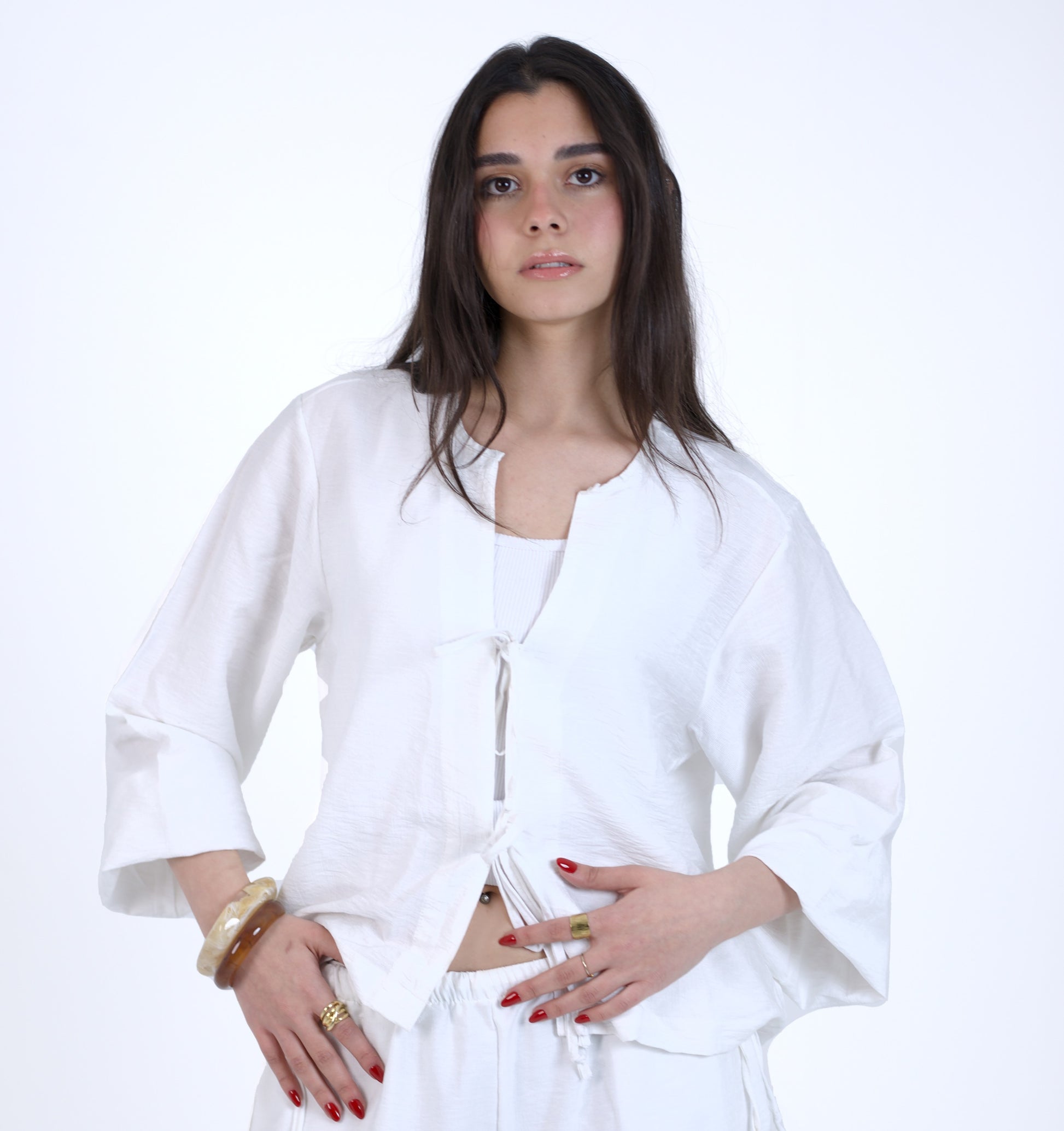 Soft Linen Tie-Front Shirt