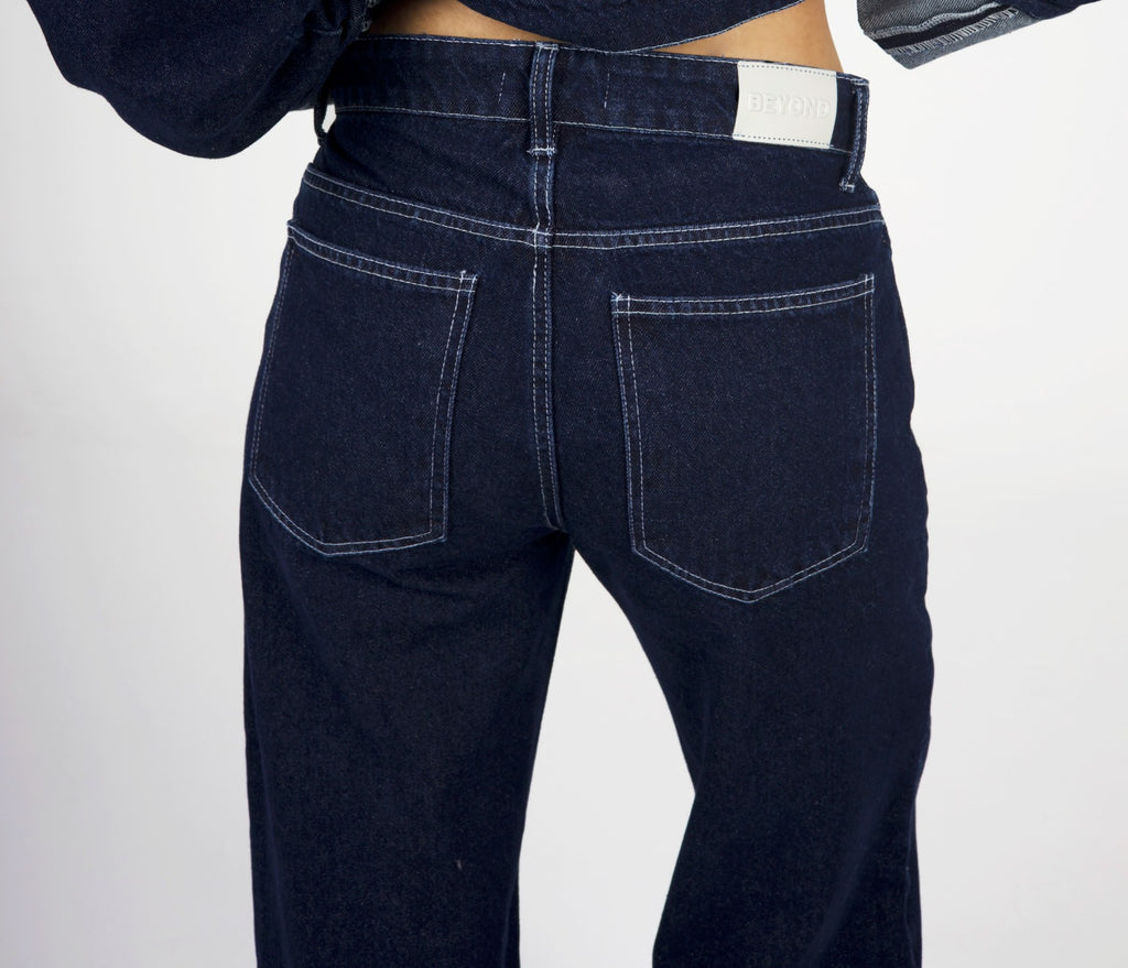Folded Up Dark Navy jeans