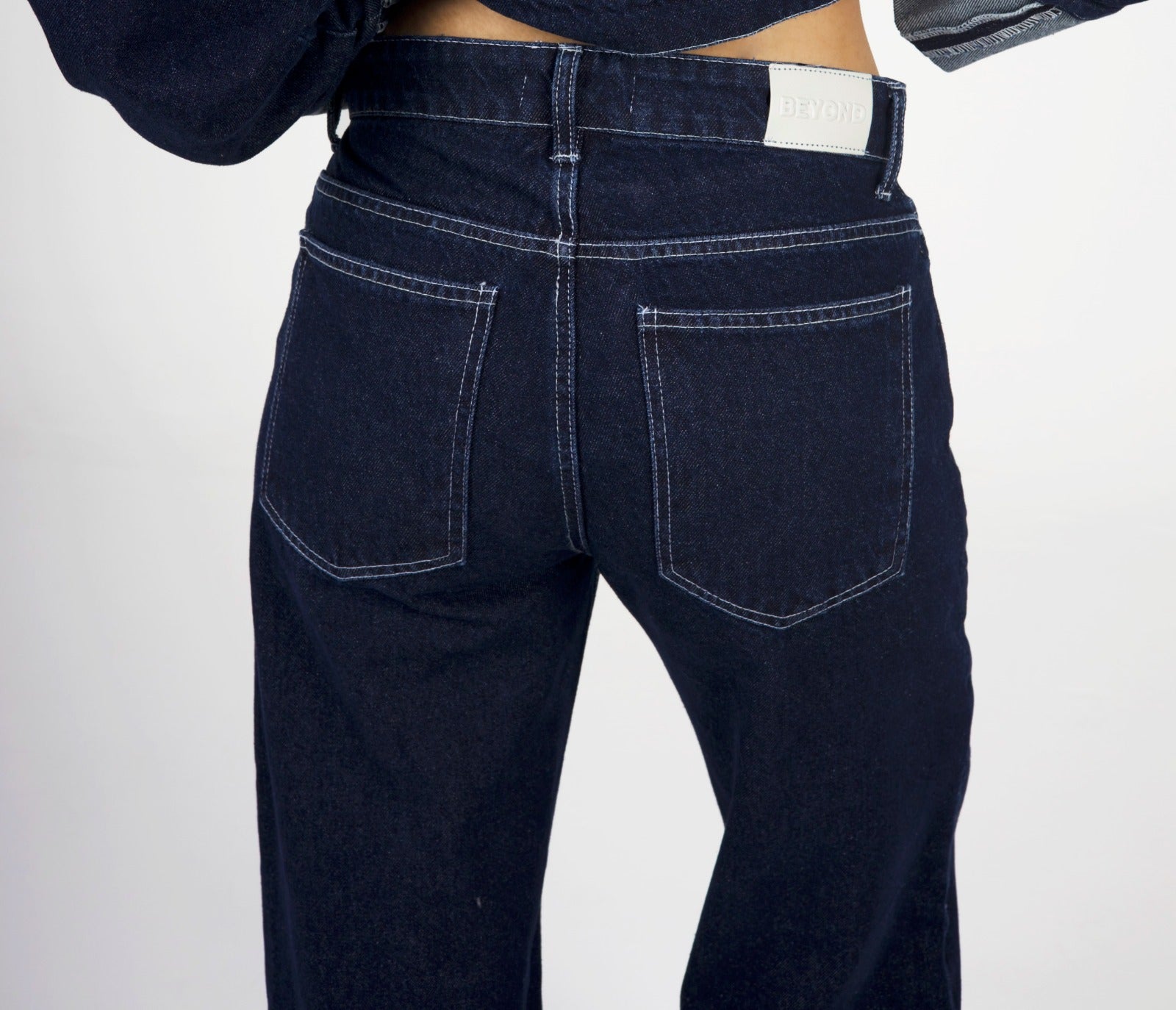 Folded Up Dark Navy jeans
