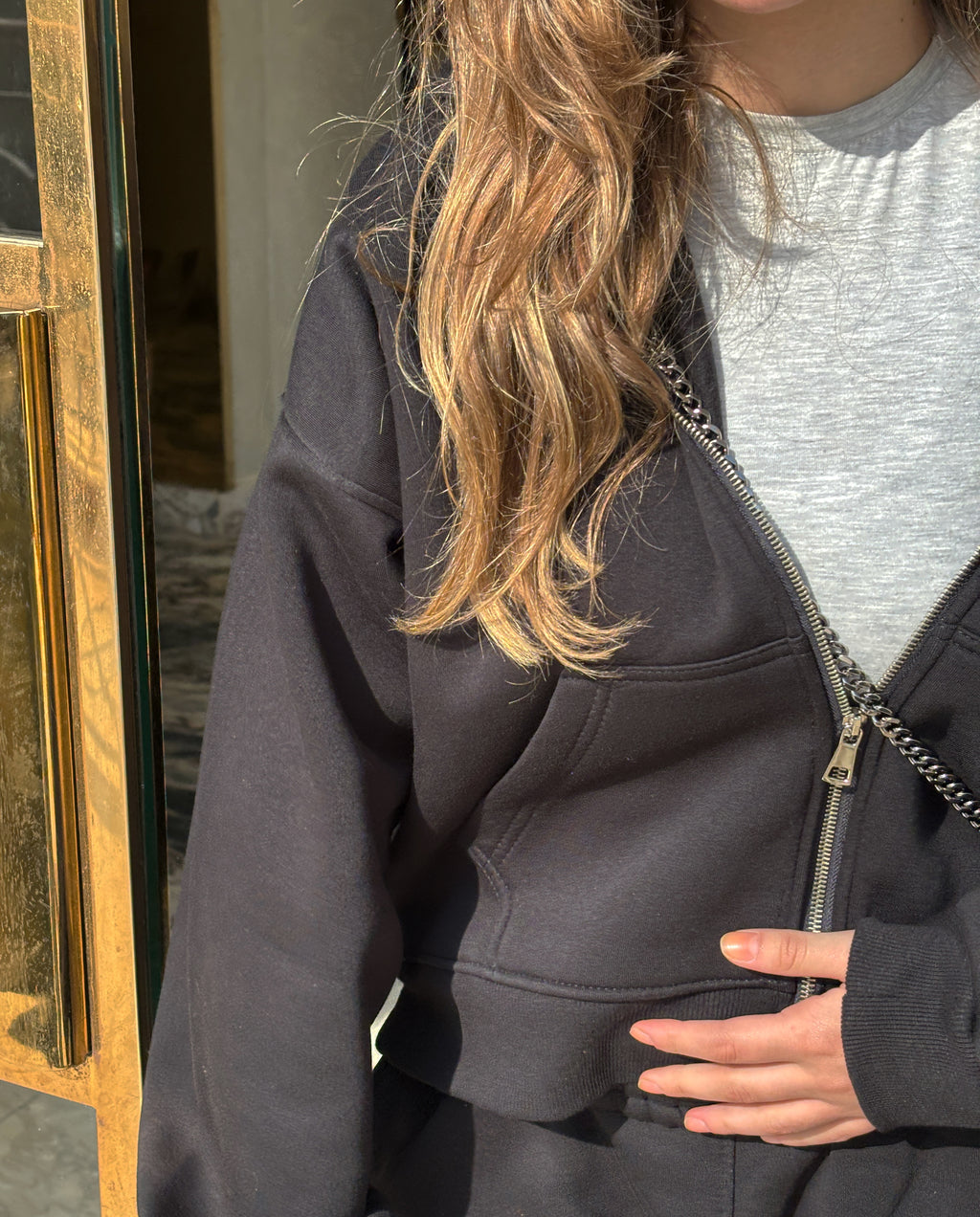 Zip-up hoodie