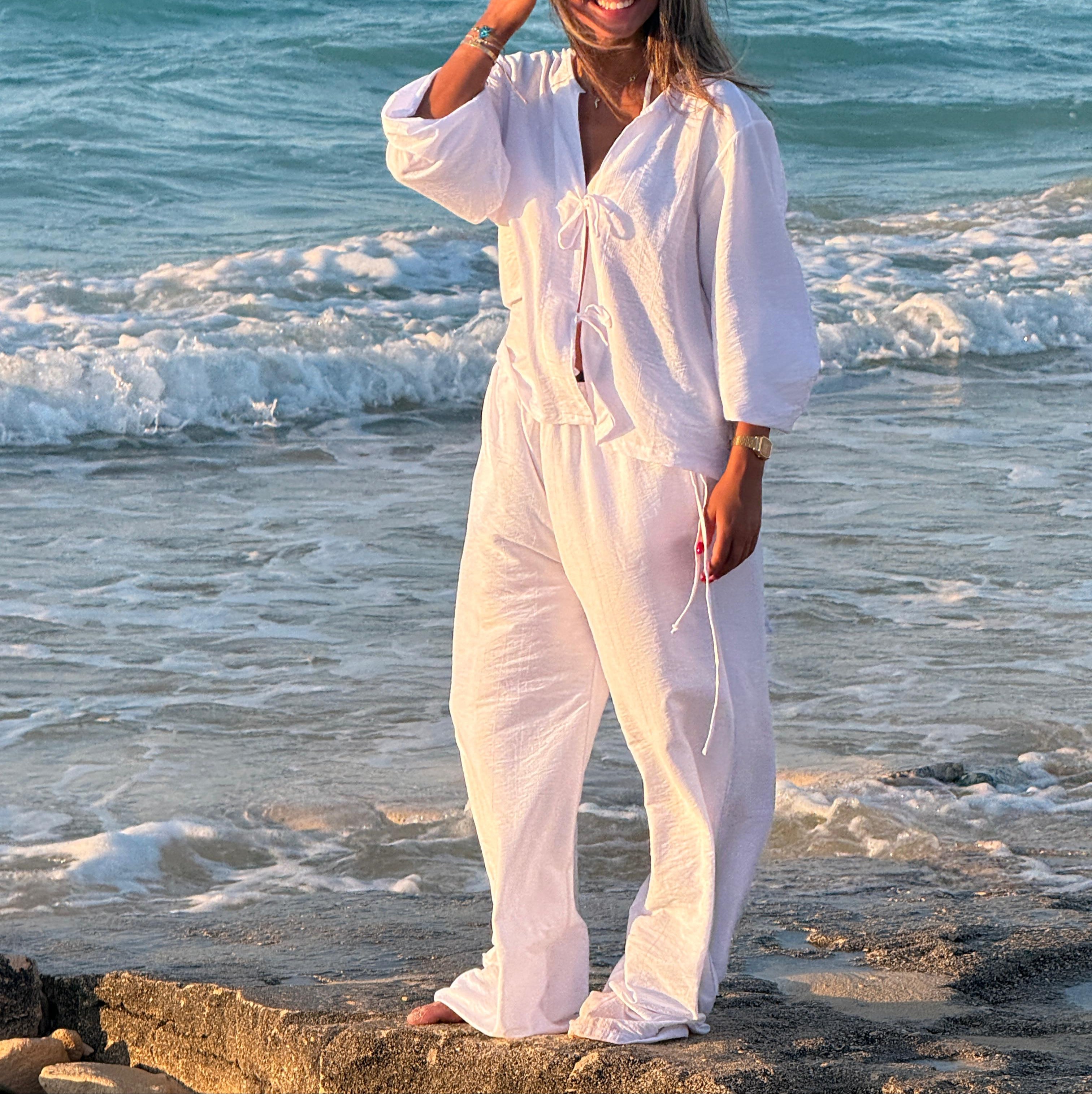Soft Linen Tie-Front Shirt