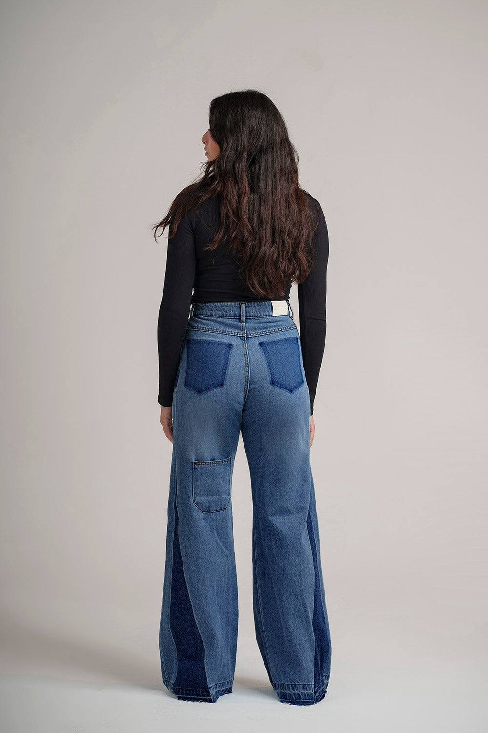 Dark Patchwork Jeans