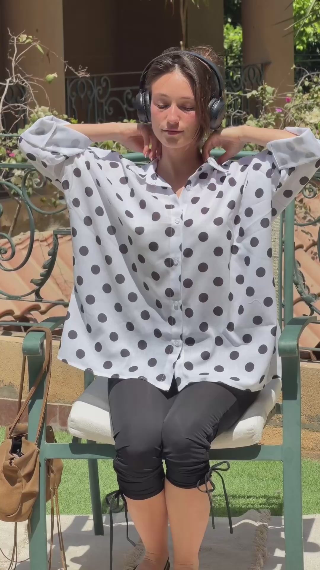 POLKA DOT LINEN SHIRT